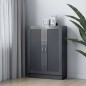 vidaXL Bücherschrank Hochglanz-Grau 82,5x30,5x115 cm Holzwerkstoff vidaXL Bücherschrank Hochglanz-Grau 82,5x30,5x115 cm Holzwerkstoff