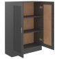 vidaXL Bücherschrank Hochglanz-Grau 82,5x30,5x115 cm Holzwerkstoff vidaXL Bücherschrank Hochglanz-Grau 82,5x30,5x115 cm Holzwerkstoff