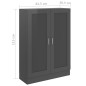 vidaXL Bücherschrank Hochglanz-Grau 82,5x30,5x115 cm Holzwerkstoff vidaXL Bücherschrank Hochglanz-Grau 82,5x30,5x115 cm Holzwerkstoff