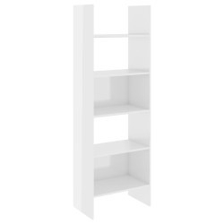 vidaXL Bücherregal Hochglanz-Weiß 60x35x180 cm Holzwerkstoff