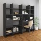 vidaXL Bücherregal Hochglanz-Grau 60x35x180 cm Holzwerkstoff vidaXL Bücherregal Hochglanz-Grau 60x35x180 cm Holzwerkstoff
