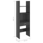vidaXL Bücherregal Hochglanz-Grau 60x35x180 cm Holzwerkstoff vidaXL Bücherregal Hochglanz-Grau 60x35x180 cm Holzwerkstoff