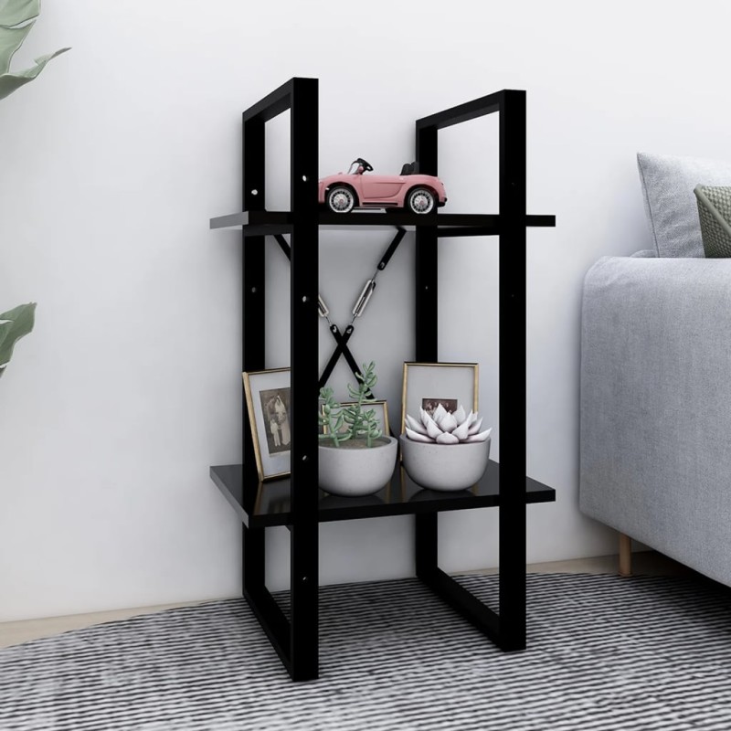 vidaXL Bücherregal 2 Fächer Schwarz 40x30x70 cm Holzwerkstoff vidaXL Bücherregal 2 Fächer Schwarz 40x30x70 cm Holzwerkstoff