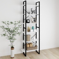 vidaXL Hochschrank Weiß 80x30x210 cm Holzwerkstoff