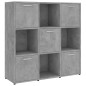 vidaXL Bücherregal Betongrau 90x30x90 cm Holzwerkstoff vidaXL Bücherregal Betongrau 90x30x90 cm Holzwerkstoff