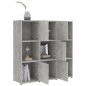 vidaXL Bücherregal Betongrau 90x30x90 cm Holzwerkstoff vidaXL Bücherregal Betongrau 90x30x90 cm Holzwerkstoff