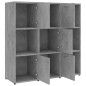 vidaXL Bücherregal Betongrau 90x30x90 cm Holzwerkstoff vidaXL Bücherregal Betongrau 90x30x90 cm Holzwerkstoff