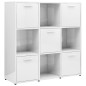 vidaXL Bücherregal Hochglanz-Weiß 90x30x90 cm Holzwerkstoff vidaXL Bücherregal Hochglanz-Weiß 90x30x90 cm Holzwerkstoff