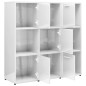 vidaXL Bücherregal Hochglanz-Weiß 90x30x90 cm Holzwerkstoff vidaXL Bücherregal Hochglanz-Weiß 90x30x90 cm Holzwerkstoff