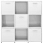 vidaXL Bücherregal Hochglanz-Weiß 90x30x90 cm Holzwerkstoff vidaXL Bücherregal Hochglanz-Weiß 90x30x90 cm Holzwerkstoff