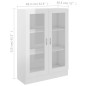 vidaXL Vitrinenschrank Hochglanz-Weiß 82,5x30,5x115 cm Holzwerkstoff vidaXL Vitrinenschrank Hochglanz-Weiß 82,5x30,5x115 cm Holzwerkstoff