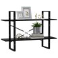 vidaXL Bücherregal 2 Fächer Schwarz 100x30x70 cm Holzwerkstoff vidaXL Bücherregal 2 Fächer Schwarz 100x30x70 cm Holzwerkstoff