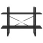 vidaXL Bücherregal 2 Fächer Schwarz 100x30x70 cm Holzwerkstoff vidaXL Bücherregal 2 Fächer Schwarz 100x30x70 cm Holzwerkstoff