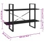 vidaXL Bücherregal 2 Fächer Schwarz 100x30x70 cm Holzwerkstoff vidaXL Bücherregal 2 Fächer Schwarz 100x30x70 cm Holzwerkstoff