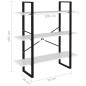 vidaXL Bücherregal Weiß 100x30x105 cm Holzwerkstoff vidaXL Bücherregal Weiß 100x30x105 cm Holzwerkstoff