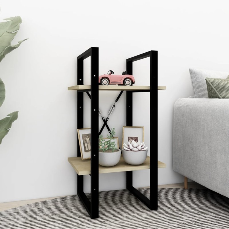 vidaXL Bücherregal 2 Fächer Sonoma-Eiche 40x30x70 cm Holzwerkstoff vidaXL Bücherregal 2 Fächer Sonoma-Eiche 40x30x70 cm Holzwerkstoff