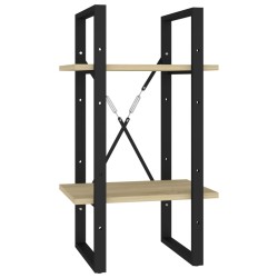 vidaXL Bücherregal 2 Fächer Sonoma-Eiche 40x30x70 cm Holzwerkstoff