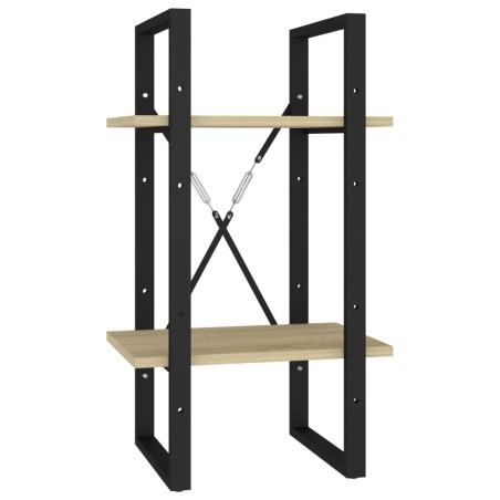 vidaXL Bücherregal 2 Fächer Sonoma-Eiche 40x30x70 cm Holzwerkstoff