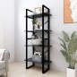 vidaXL Bücherregal 4 Fächer Grau 60x30x140 cm Holzwerkstoff vidaXL Bücherregal 4 Fächer Grau 60x30x140 cm Holzwerkstoff