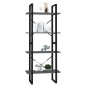 vidaXL Bücherregal 4 Fächer Grau 60x30x140 cm Holzwerkstoff vidaXL Bücherregal 4 Fächer Grau 60x30x140 cm Holzwerkstoff