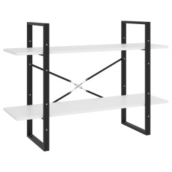 vidaXL Bücherregal 2 Fächer Weiß 100x30x70 cm Holzwerkstoff