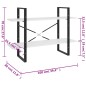vidaXL Bücherregal 2 Fächer Weiß 100x30x70 cm Holzwerkstoff vidaXL Bücherregal 2 Fächer Weiß 100x30x70 cm Holzwerkstoff