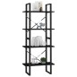 vidaXL Bücherregal 4 Fächer Schwarz 60x30x140 cm Kiefer Massivholz vidaXL Bücherregal 4 Fächer Schwarz 60x30x140 cm Kiefer Massivholz