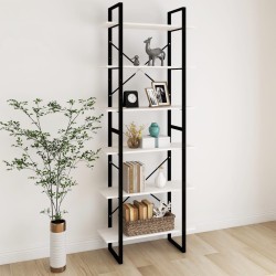 vidaXL Hochschrank Weiß 80x30x210 cm Massivholz Kiefer