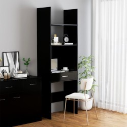 vidaXL Bücherregal Schwarz 60x35x180 cm Holzwerkstoff