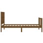 Bettrahmen mit Kopfteil Honigbraun 90x190 cm Massivholz Bettrahmen mit Kopfteil Honigbraun 90x190 cm Massivholz