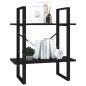vidaXL Bücherregal 2 Fächer Schwarz 60x30x70 cm Holzwerkstoff vidaXL Bücherregal 2 Fächer Schwarz 60x30x70 cm Holzwerkstoff
