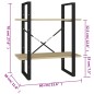 vidaXL Bücherregal 2 Fächer Sonoma-Eiche 60x30x70 cm Holzwerkstoff vidaXL Bücherregal 2 Fächer Sonoma-Eiche 60x30x70 cm Holzwerkstoff