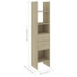 vidaXL Bücherregal Sonoma-Eiche 40x35x180 cm Holzwerkstoff vidaXL Bücherregal Sonoma-Eiche 40x35x180 cm Holzwerkstoff