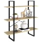 vidaXL Bücherregal Sonoma-Eiche 100x30x105 cm Holzwerkstoff vidaXL Bücherregal Sonoma-Eiche 100x30x105 cm Holzwerkstoff