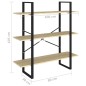 vidaXL Bücherregal Sonoma-Eiche 100x30x105 cm Holzwerkstoff vidaXL Bücherregal Sonoma-Eiche 100x30x105 cm Holzwerkstoff