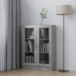 vidaXL Vitrinenschrank Betongrau 82,5x30,5x115 cm Holzwerkstoff