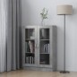 vidaXL Vitrinenschrank Betongrau 82,5x30,5x115 cm Holzwerkstoff vidaXL Vitrinenschrank Betongrau 82,5x30,5x115 cm Holzwerkstoff
