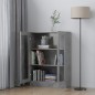 vidaXL Vitrinenschrank Betongrau 82,5x30,5x115 cm Holzwerkstoff vidaXL Vitrinenschrank Betongrau 82,5x30,5x115 cm Holzwerkstoff