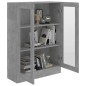 vidaXL Vitrinenschrank Betongrau 82,5x30,5x115 cm Holzwerkstoff vidaXL Vitrinenschrank Betongrau 82,5x30,5x115 cm Holzwerkstoff