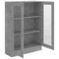 vidaXL Vitrinenschrank Betongrau 82,5x30,5x115 cm Holzwerkstoff vidaXL Vitrinenschrank Betongrau 82,5x30,5x115 cm Holzwerkstoff