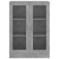 vidaXL Vitrinenschrank Betongrau 82,5x30,5x115 cm Holzwerkstoff vidaXL Vitrinenschrank Betongrau 82,5x30,5x115 cm Holzwerkstoff