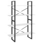 vidaXL Bücherregal 4 Fächer Weiß 100x30x140 cm Holzwerkstoff vidaXL Bücherregal 4 Fächer Weiß 100x30x140 cm Holzwerkstoff