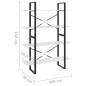 vidaXL Bücherregal 4 Fächer Weiß 100x30x140 cm Holzwerkstoff vidaXL Bücherregal 4 Fächer Weiß 100x30x140 cm Holzwerkstoff