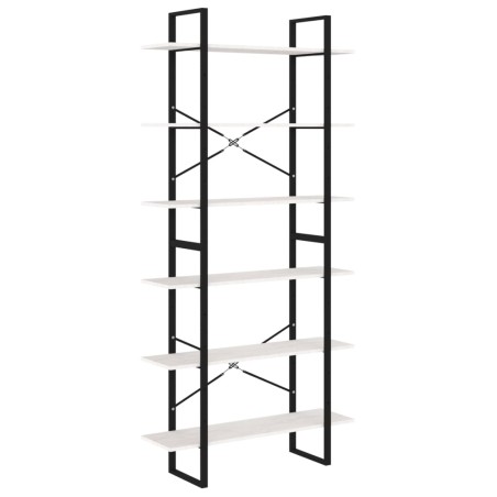 vidaXL Hochschrank Weiß 100x30x210 cm Massivholz Kiefer