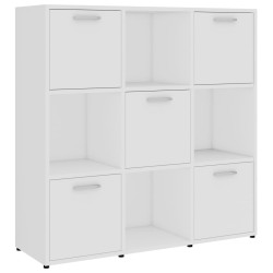 vidaXL Bücherregal Weiß 90x30x90 cm Holzwerkstoff