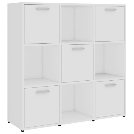 vidaXL Bücherregal Weiß 90x30x90 cm Holzwerkstoff