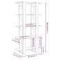 vidaXL Bücherregal/Raumteiler Betongrau 80x30x160 cm Holzwerkstoff vidaXL Bücherregal/Raumteiler Betongrau 80x30x160 cm Holzwerkstoff