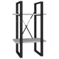 vidaXL Bücherregal 2 Fächer Betongrau 40x30x70 cm Holzwerkstoff vidaXL Bücherregal 2 Fächer Betongrau 40x30x70 cm Holzwerkstoff