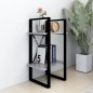 vidaXL Bücherregal 2 Fächer Betongrau 40x30x70 cm Holzwerkstoff vidaXL Bücherregal 2 Fächer Betongrau 40x30x70 cm Holzwerkstoff