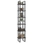 vidaXL Bücherregal 6 Fächer Grau 40x30x210 cm Holzwerkstoff vidaXL Bücherregal 6 Fächer Grau 40x30x210 cm Holzwerkstoff
